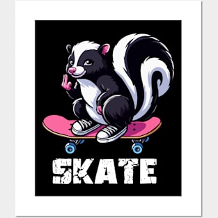 Skunk Skateboarder Posters and Art